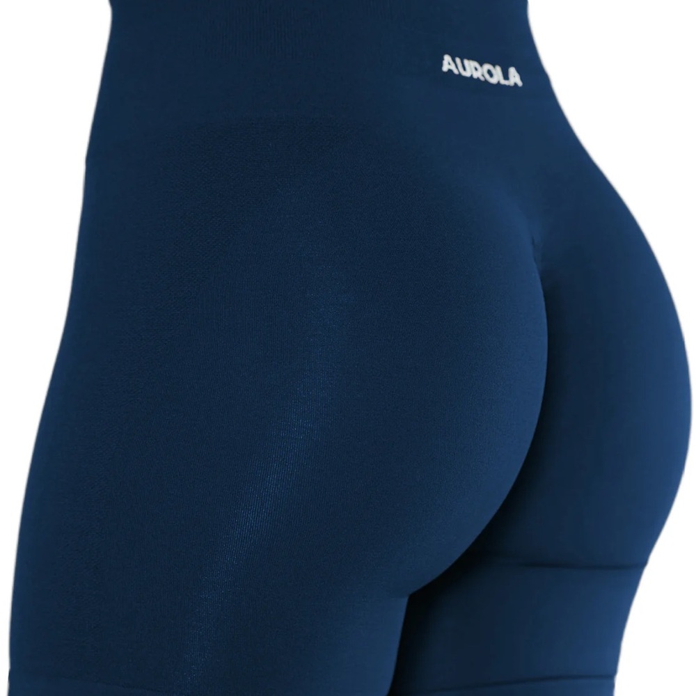 Aurola Navy Blue Biker Shorts